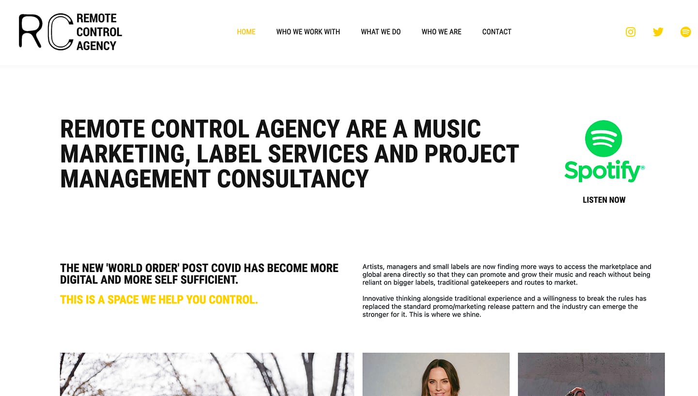 Remote Control Agency - Music Marketing Consultancy